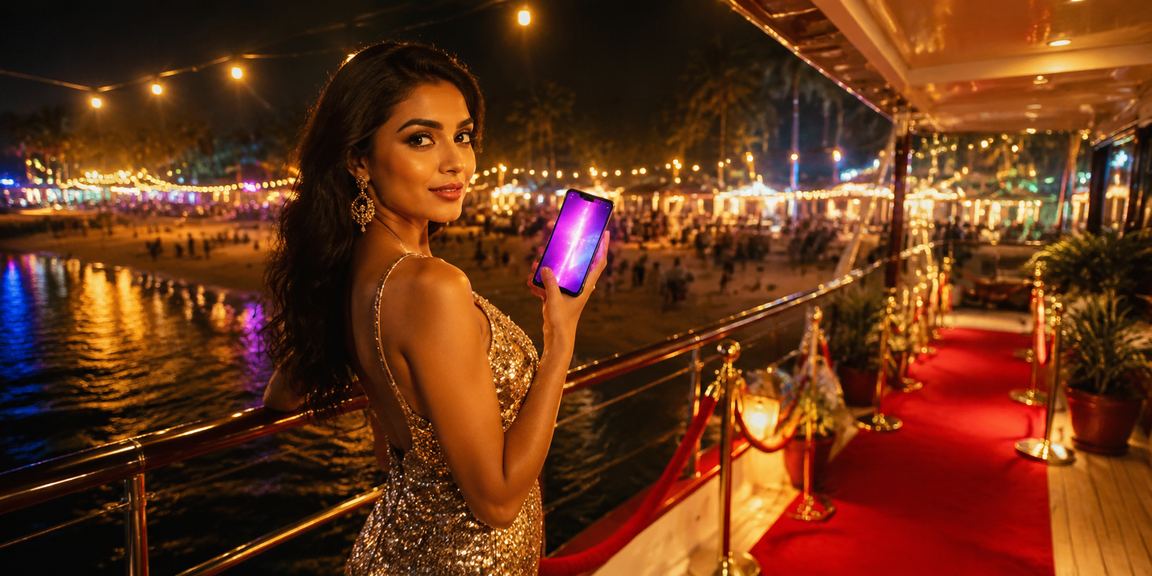 Indian player enjoying safe betting at a beachside setting